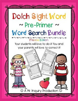 Preview of Dolch Sight Word Pre-Primer Word Search - Freebie