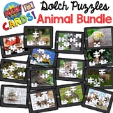 Dolch Sight Word Puzzle Bundle (Animals) Boom Cards