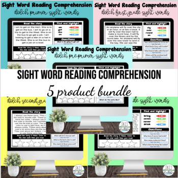 Preview of Dolch Sight Word Reading Comprehension Bundle