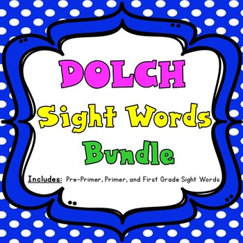 Preview of Dolch Sight Word Sentences BUNDLE