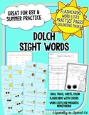 Dolch Sight Word Summer Practice cards, worksheets, ESY, s