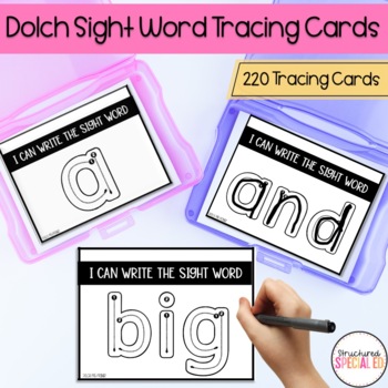 Preview of Dolch Sight Word Tracing Cards 