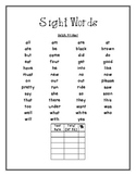 Dolch Sight Word Tracker