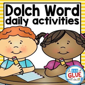 Preview of Dolch Sight Word Daily Worksheets
