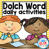 Dolch Sight Word Daily Worksheets
