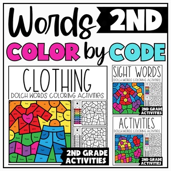 Dolch Sight Words Activities | Second Grade {Types of Clothing} | TPT