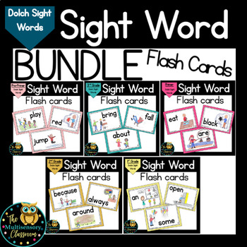 Preview of Dolch Sight Words: Bundle Flash Cards