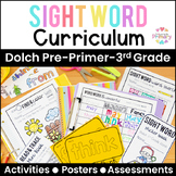 Dolch Sight Word List Practice Activities & Word Work Pre-