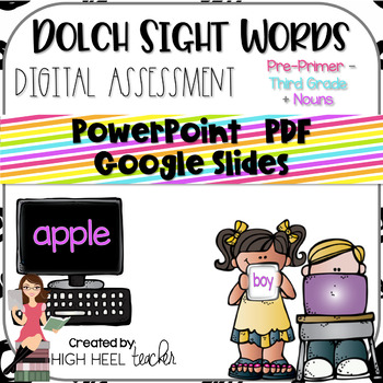 Preview of Dolch™ Sight Words Assessments | BUNDLE | DIGITAL |
