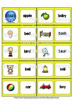 Sight Words Games (95 nouns) Bundle | Dominoes by Busy Bee Studio