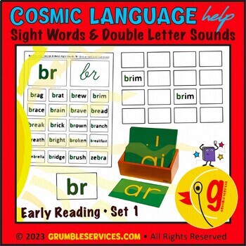 Preview of Dolch Sight Words Double Letter Blends -br ai ee oa wh- Early Reading Montessori