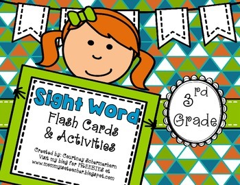 Preview of Dolch Sight-Words: Flash Cards & Activities/Centers/Stations-3rd Grade