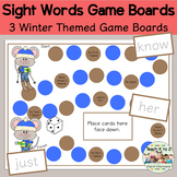 Sight Words Game Boards for Word Fluency Winter Literacy C