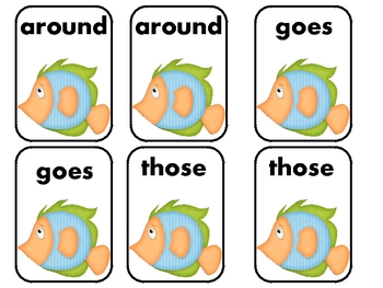 Dolch Sight Words "Go Fish" 2nd Grade List by First Grade ...