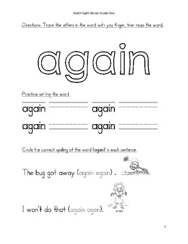 dolch sight word passages