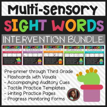 Preview of Dolch Sight Words Intervention Bundle (Pre-Primer through Third Grade)