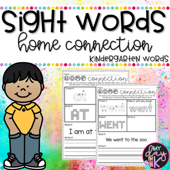 Preview of Sight Words (Kindergarten Words) Home Connection Practice