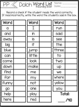 Dolch Sight Words: Pre-Primer (Gingerbread Theme) by Time2Learn