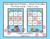 Dolch Sight Words Pre Primer - Three in a Row -Back to Sch