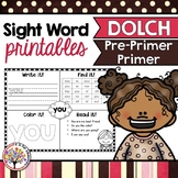 Dolch Sight Words:  Pre-Primer and Primer