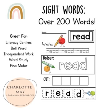 Preview of Dolch Sight Words Pre-primer to Third Grade Lists!