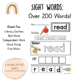Dolch Sight Words Pre-primer to Third Grade Lists!
