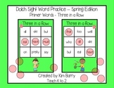 Dolch Sight Words Primer - Three in a Row - Spring Edition