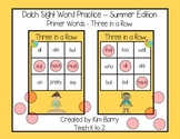 Dolch Sight Words Primer - Three in a Row - Summer Edition