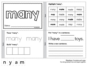 Dolch Sight Words Printable Books - Second Grade Set by seeds4teaching