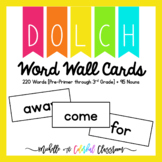 Dolch Words Printable Word Wall Cards - Flash Cards