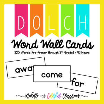 Word Wall - Sight Words {Pre-Primer - Grade 3 Dolch Word Lists