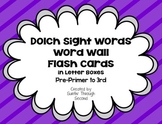 Dolch Sight Words Word Wall Cards Flashcards