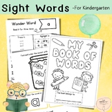 Dolch Sight Words Workbook, Pre-Primer Kindergarten Spelli