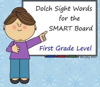 Preview of Dolch Sight Words for the SMART Board: First Grade Level