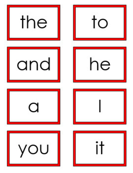 Dolch Small Sight Word Cards by The Little Onion | TpT