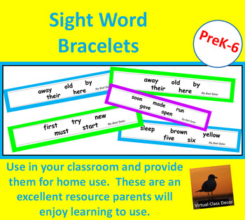 Preview of Sight Word Bracelets - Second 100 Dolch Words Collection