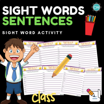 Preview of Sight Words:  Sentences Worksheets