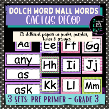 Preview of Dolch Word Wall Words: Pre-primer through Grade 3
