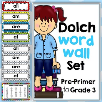 Preview of Dolch Word Walls Bundled