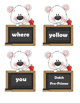 Preview of Dolch Word Workout Fluency Center Activity Common Core Aligned