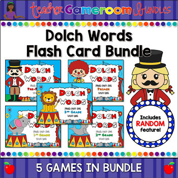 Preview of Dolch Words -  All Words - Flash Card Circus Bundle