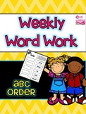 ABC Order Word Work