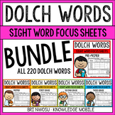 Dolch Words - Pre-Primer to Third Grade - BUNDLE