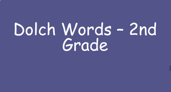 Preview of Dolch Words - Second Grade