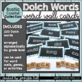 Dolch Words-Word Wall Cards (Rustic Coastal)