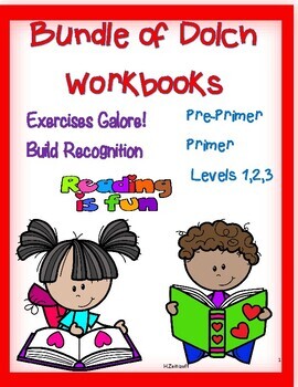Preview of Sight Word Workbooks--- All Levels of Dolch List !- Bundle!