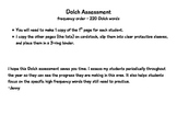 Dolch assessment for high frequency words