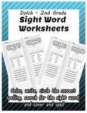 Dolch second grade: sight word worksheets