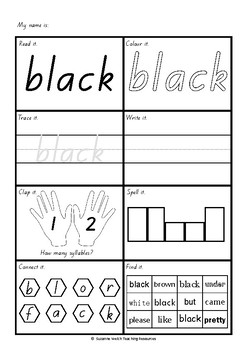 Dolch words - activity sheets - Primer level | TpT