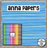 Dollar Deal! 10 Colorful Anna Digital Papers All About the